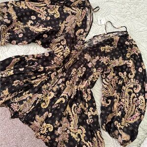 Low cut, boho, flowy dress